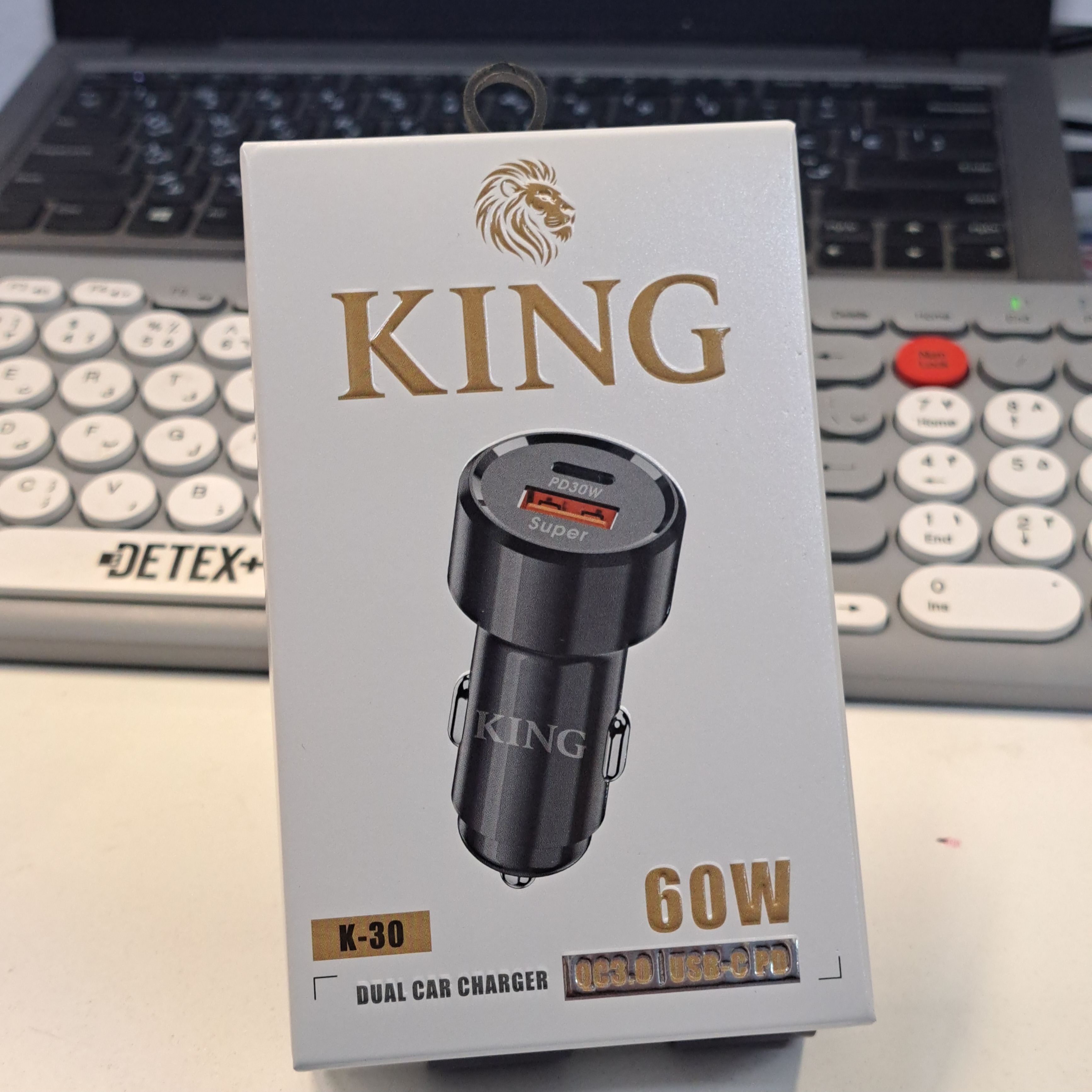 فندکی king مدل k-30 دو پورت 60w